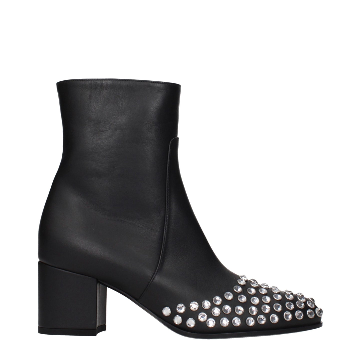 Black Leather Ankle Boots