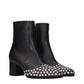Black Leather Ankle Boots