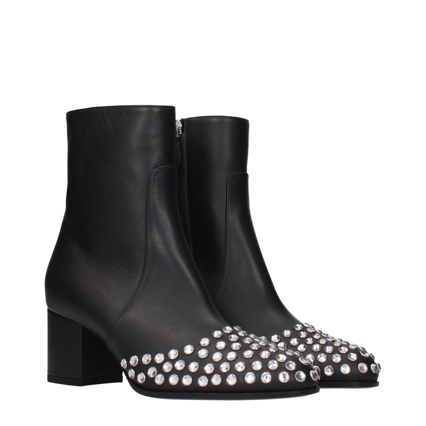 Black Leather Ankle Boots