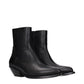 Black Leather Ankle Boots