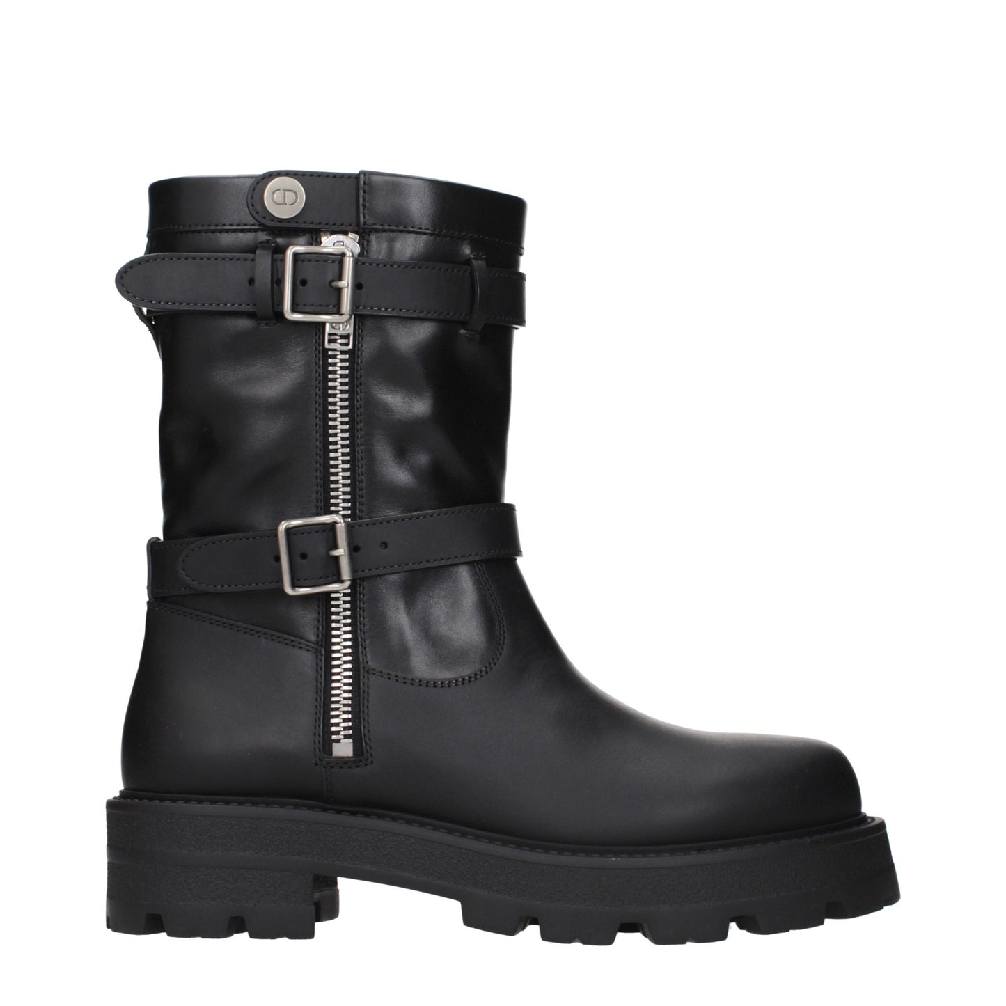 Black Leather Ankle Boots
