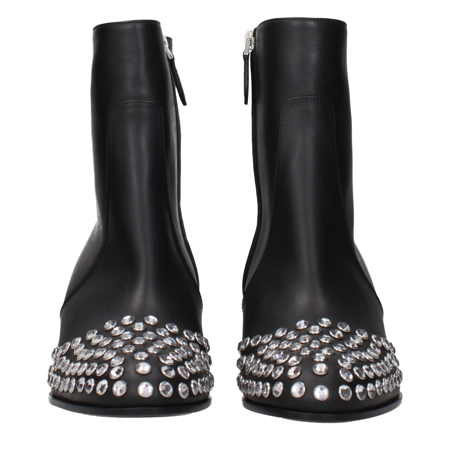 Black Leather Ankle Boots