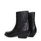 Black Leather Ankle Boots