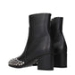 Black Leather Ankle Boots