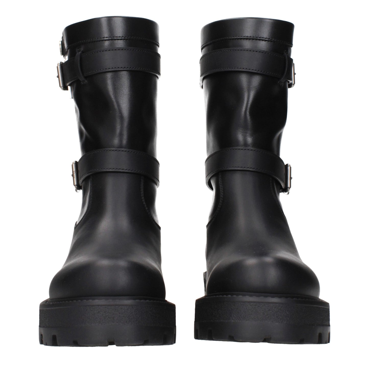 Black Leather Ankle Boots