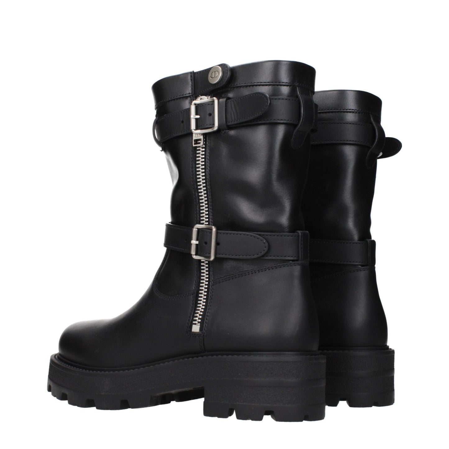 Black Leather Ankle Boots