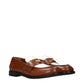 Brown Leather Slip-On Loafers
