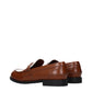 Brown Leather Slip-On Loafers