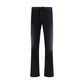 Black Cotton Flared Jeans