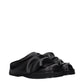Black Leather Slippers