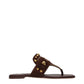 Brown Leather Flip-Flop Sandals