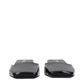 Black Leather Flat Sandals