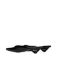 Black Leather Flat Sandals