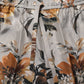 Beige Floral Print Silk Men Bermuda Shorts