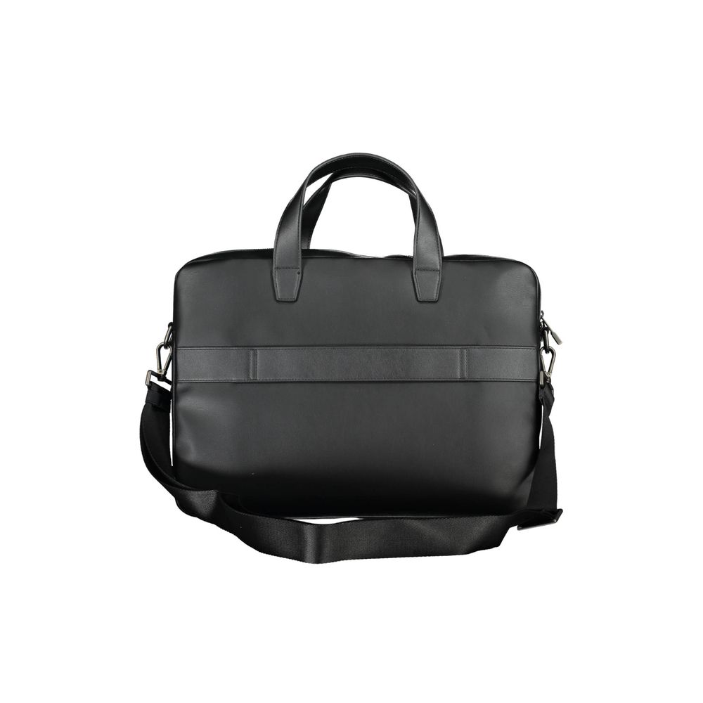 Black Polyurethane Men's Briefcase