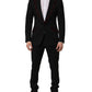 Black Wool Crystal Embellished 2 Piece Suit