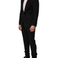 Black Wool Crystal Embellished 2 Piece Suit