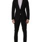 Black Wool Slim Fit Formal 2 Piece Men Suit