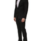 Black Wool Slim Fit Formal 2 Piece Men Suit