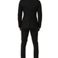 Black Wool Slim Fit Formal 2 Piece Men Suit