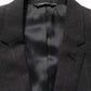 Black Wool Slim Fit Formal 2 Piece Men Suit