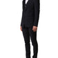 Black Wool Slim Fit Formal 3 Piece Men Suit
