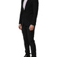 Black Wool Slim Fit Formal 2 Piece Men Suit