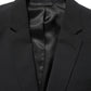 Black Wool Slim Fit Formal 2 Piece Men Suit