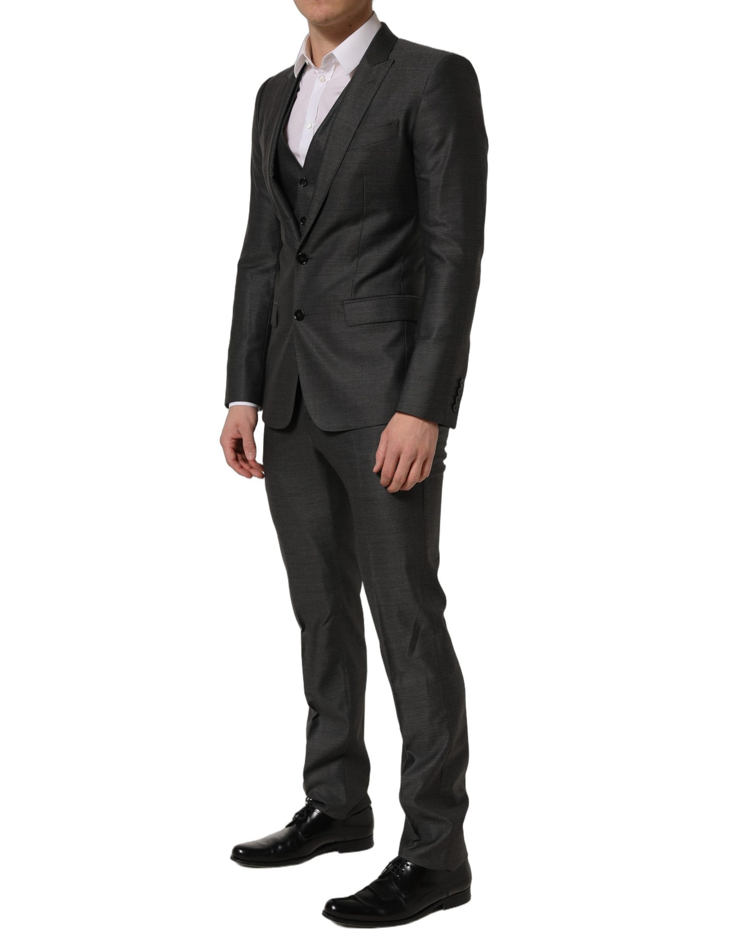 Gray MARTINI Slim Fit Formal 3 Piece Suit
