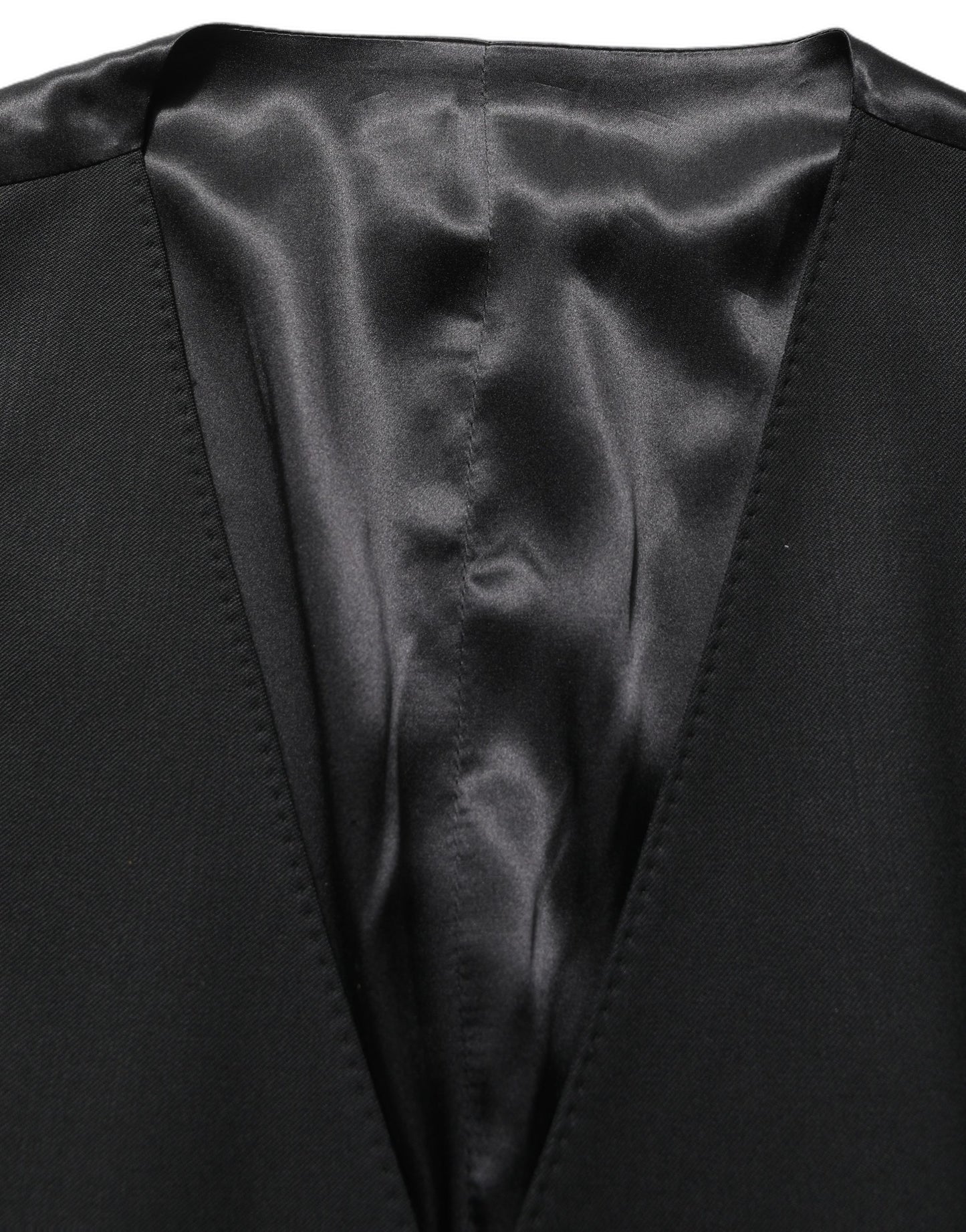 Black Wool Slim Fit Formal 3 Piece Men Suit