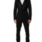 Black Wool Slim Fit Formal 3 Piece Men Suit