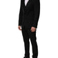 Black Wool Slim Fit Formal 3 Piece Men Suit
