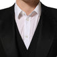 Black Wool Slim Fit Formal 3 Piece Men Suit