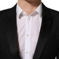 Black Wool Slim Fit Formal 2 Piece Men Suit