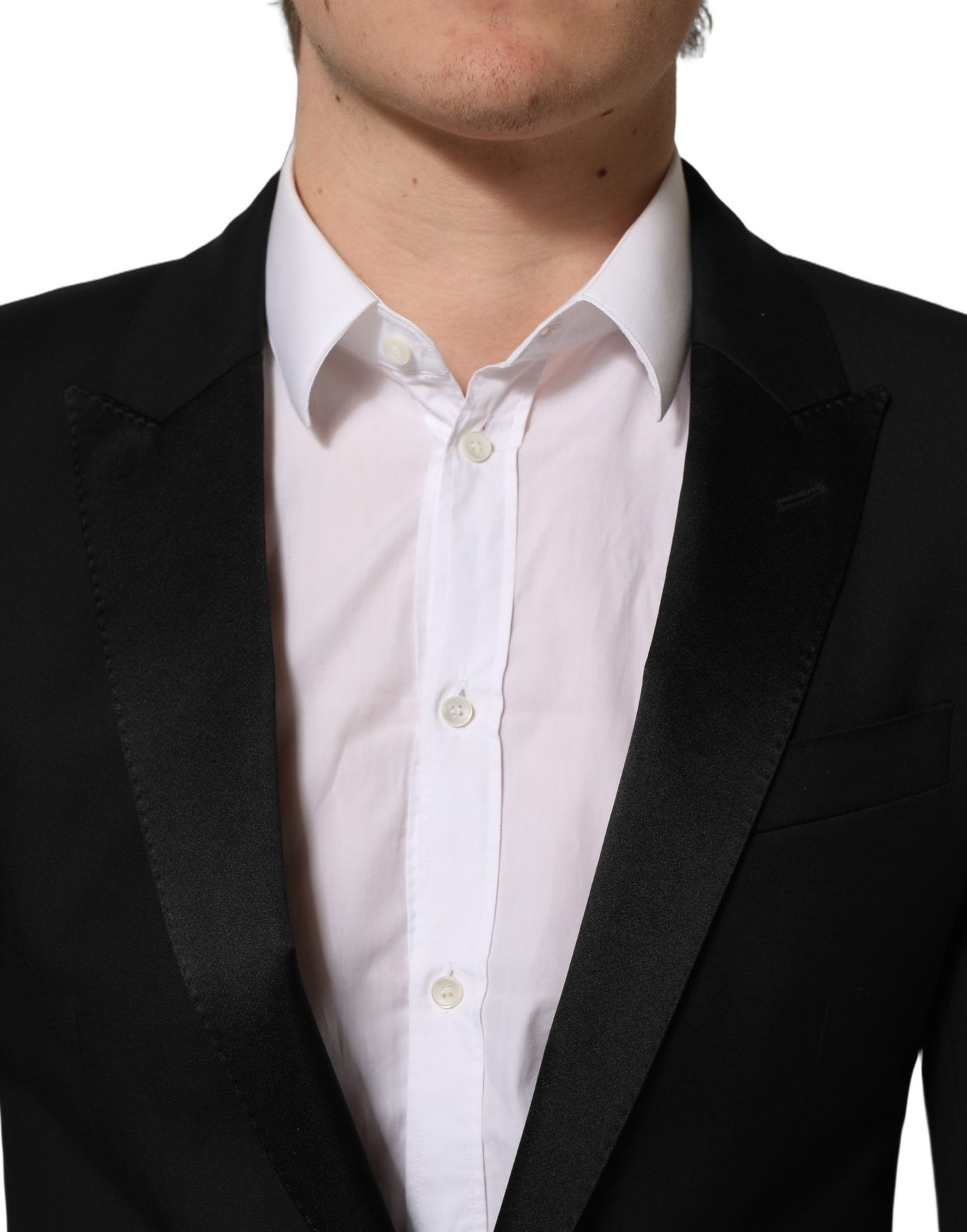 Black Wool Slim Fit Formal 2 Piece Men Suit