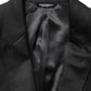 Black Wool Slim Fit Formal 2 Piece Men Suit
