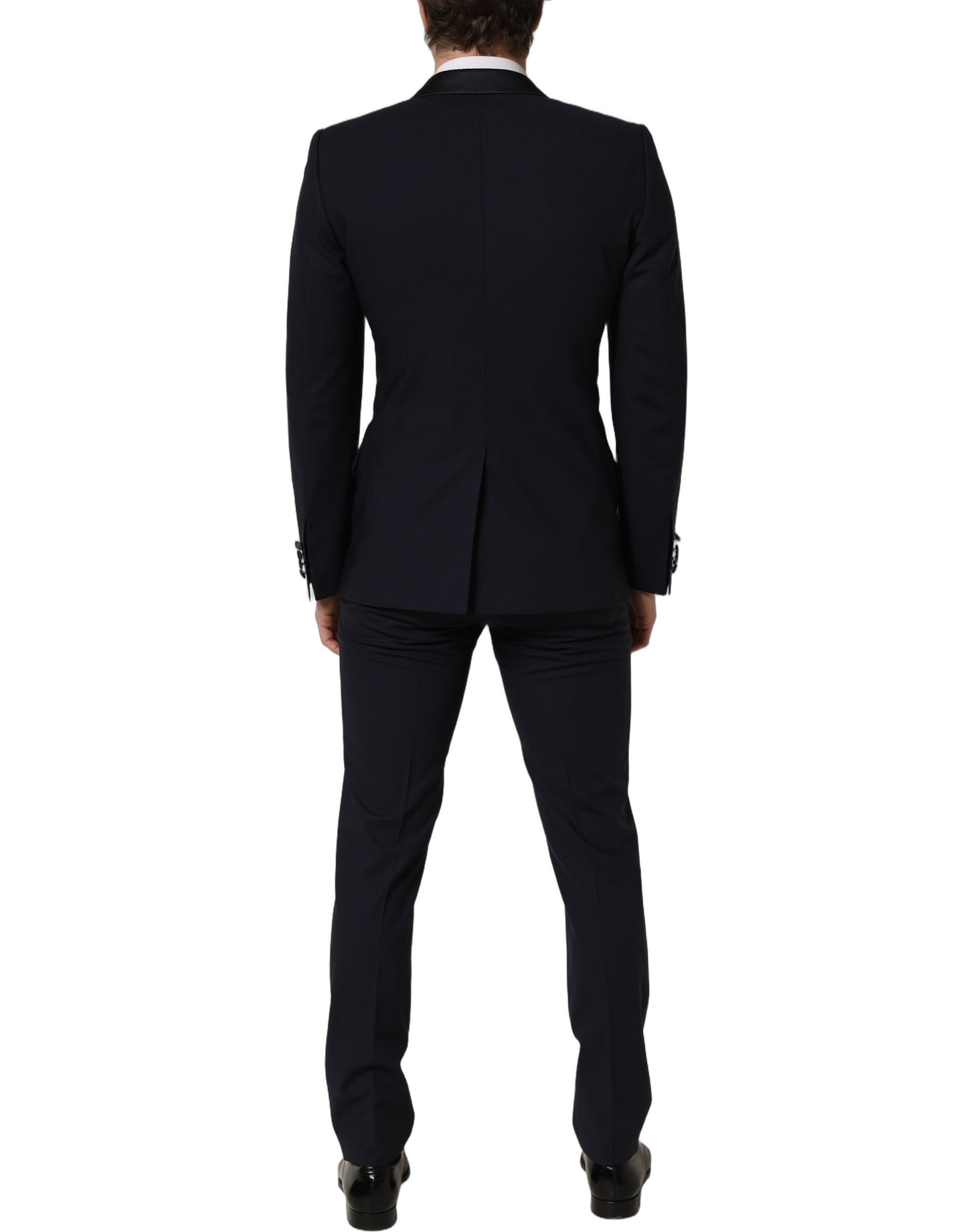 Black Wool Slim Fit Formal 2 Piece Men Suit
