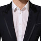 Black Wool Slim Fit Formal 2 Piece Men Suit