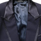 Black Wool Slim Fit Formal 2 Piece Men Suit