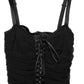 Black Bodycon Fitted Corset Style Mini Dress