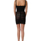 Black Bodycon Fitted Corset Style Mini Dress