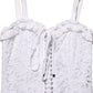 White Broderie Anglaise Cotton Mini Dress