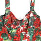 Multicolor Geranium Print A-line Mini Dress