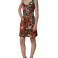 Multicolor Geranium Print A-line Mini Dress