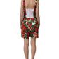 Multicolor Geranium Print A-line Mini Dress