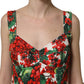 Multicolor Geranium Print A-line Mini Dress