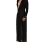 Black Silk Sheer Chiffon Long Maxi Dress