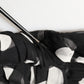Black White Polka Dot Pleated Maxi Dress