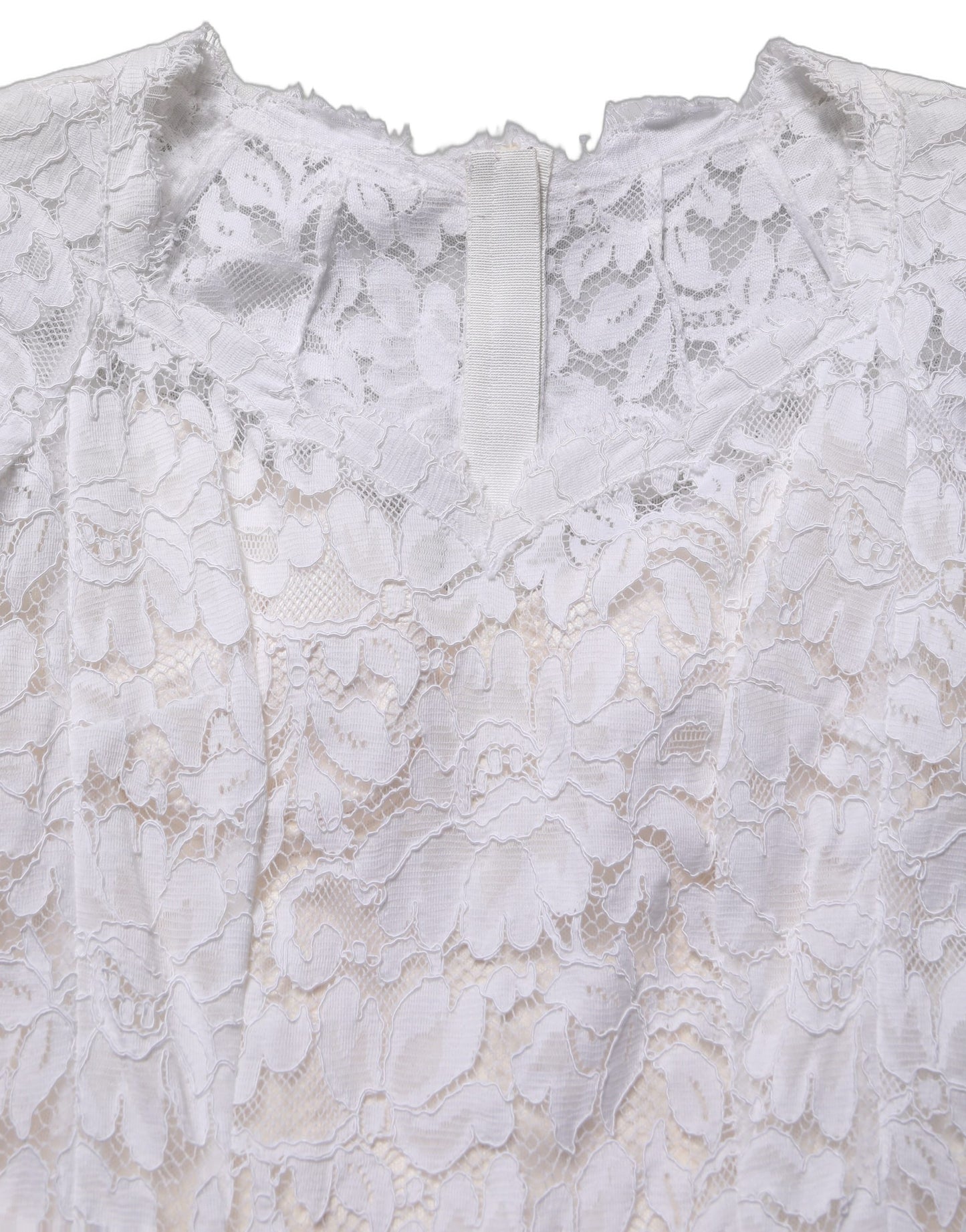 White Floral Lace Mermaid Long Gown Dress