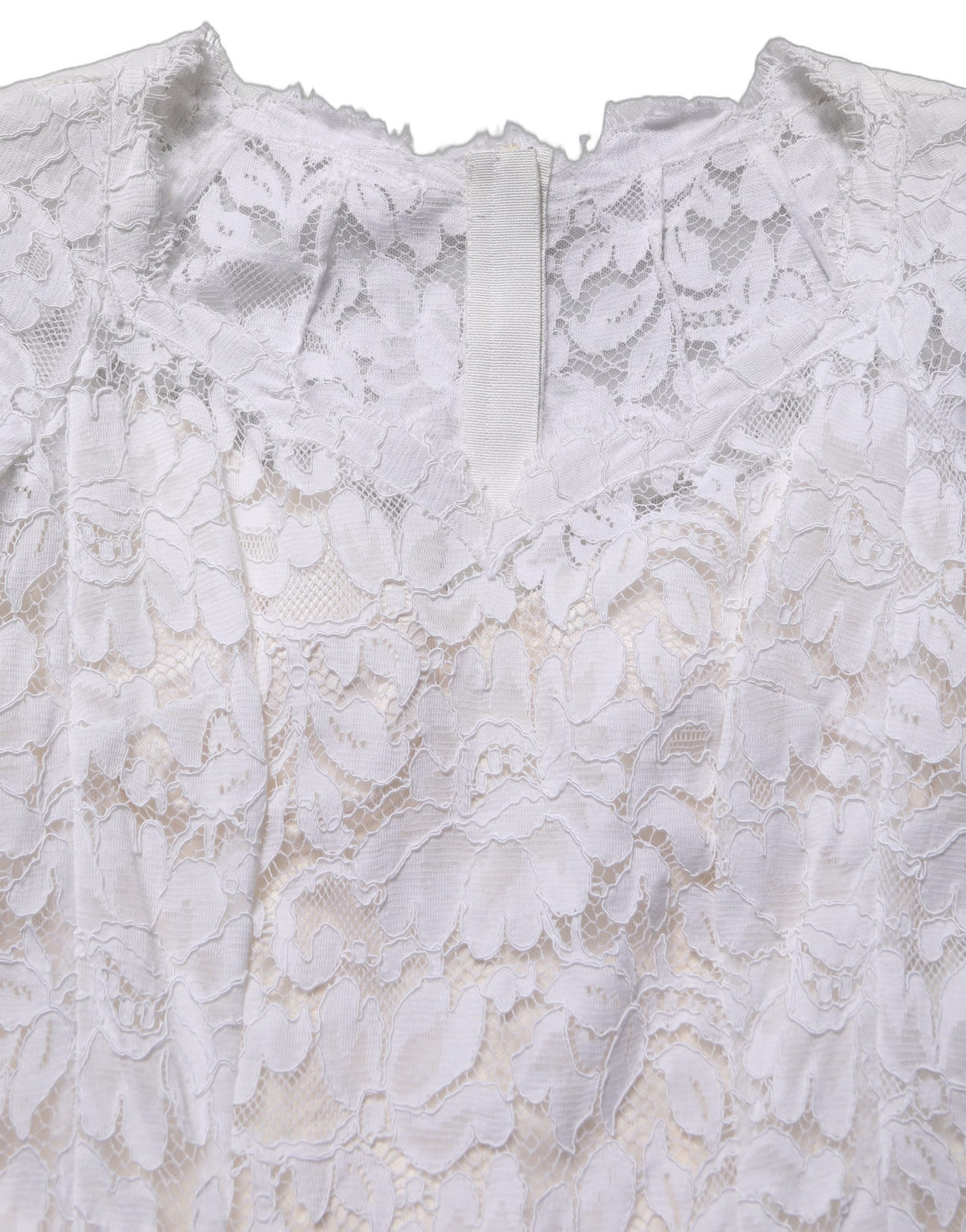 White Floral Lace Mermaid Long Gown Dress